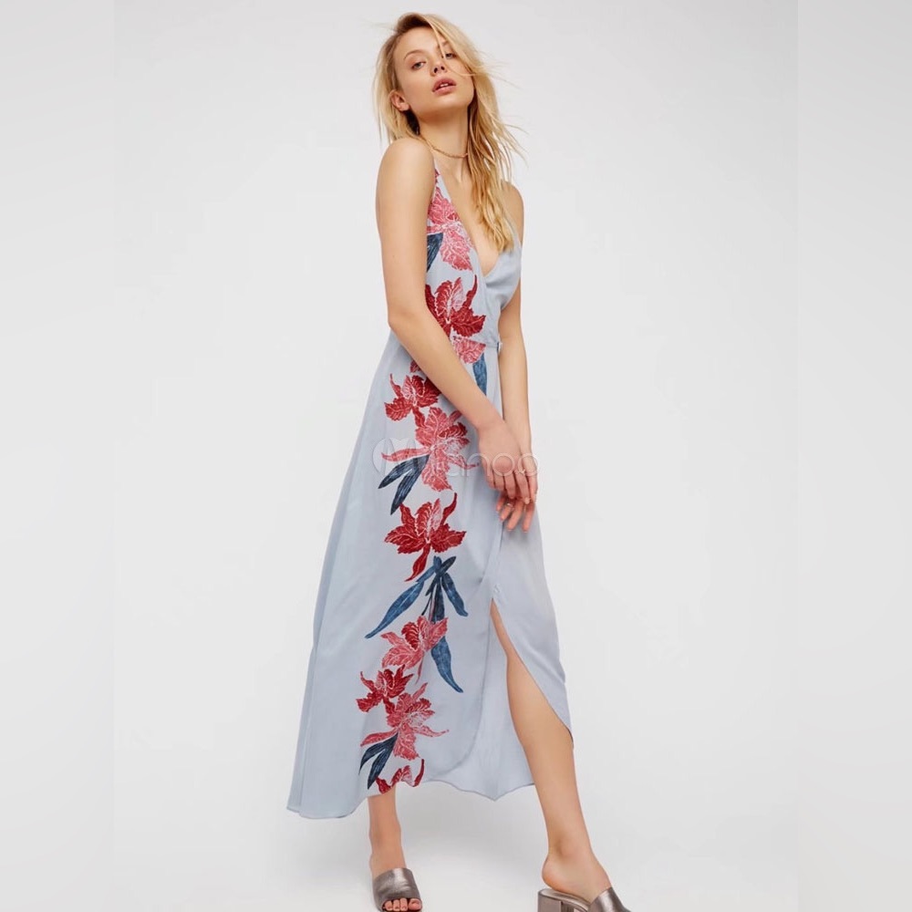 Free People wrap maxi dress